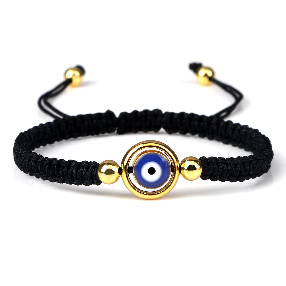 Evil Eye Braided Bracelet - Orchid Unique