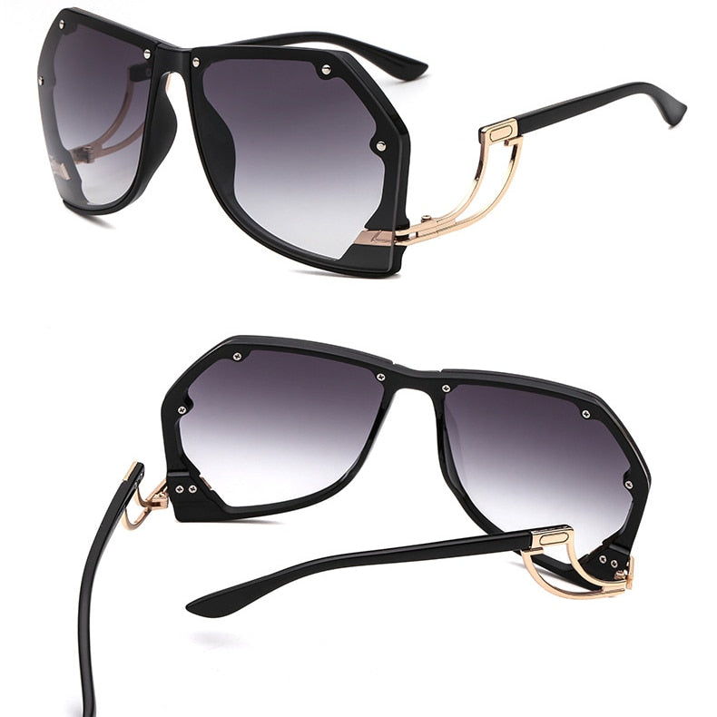 Irregular Rimless Sunglasses - Orchid Unique