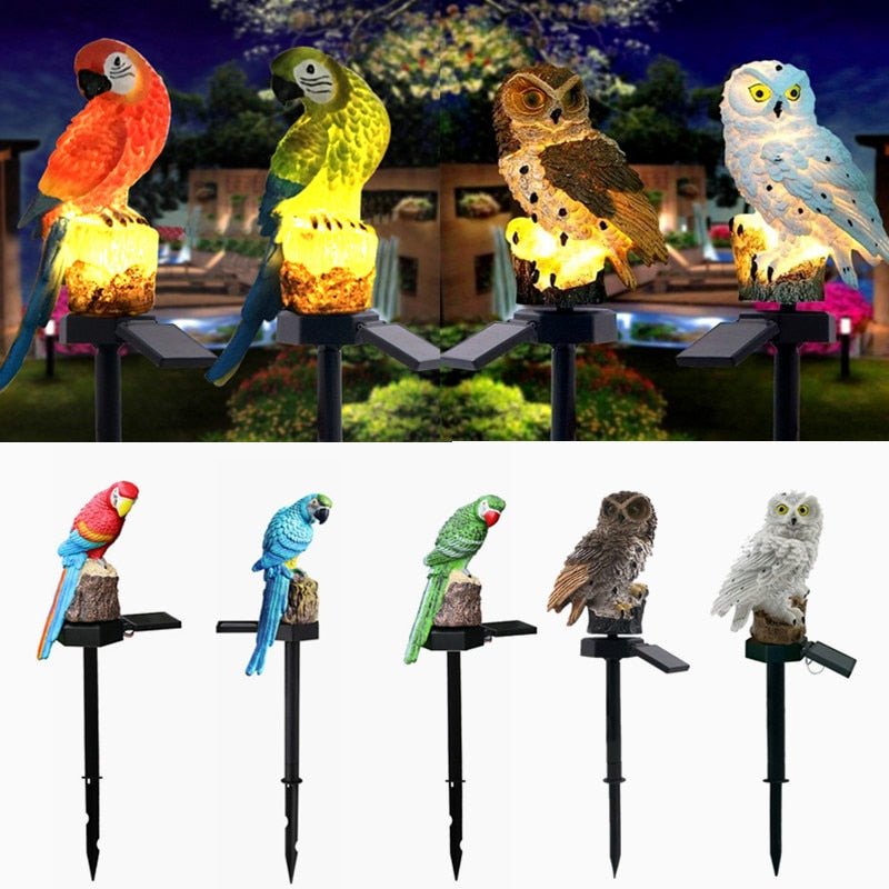 Garden Lights Owl Solar Lamp - Orchid Unique