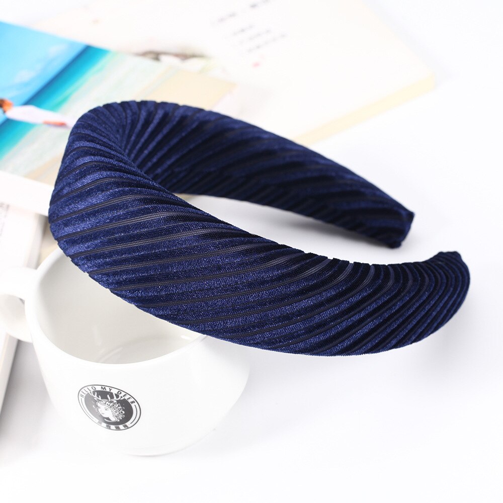 Haimeikang Solid Color Velvet Headband Hair Bands Winter New Sponge Hair Hoop Bezel Headbands For Women Fashion Hair Accessories - Orchid Unique
