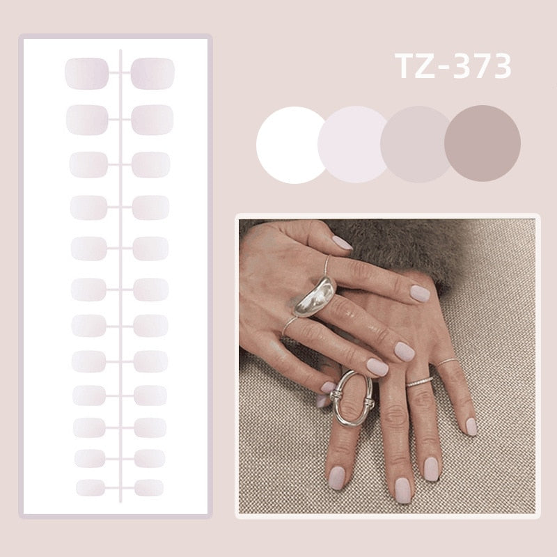 Matte False Nails Glue Square Head - Orchid Unique