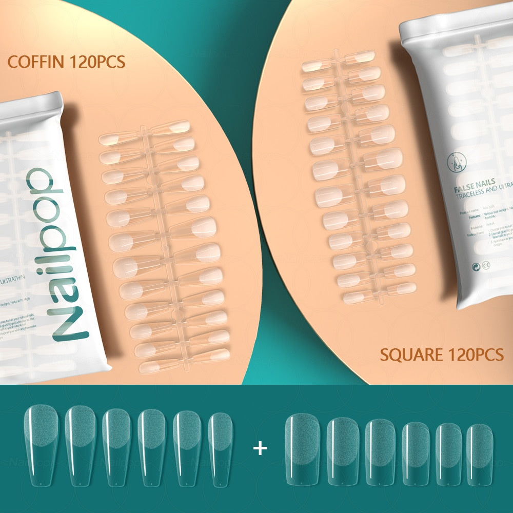 Press on False Nails - Orchid Unique