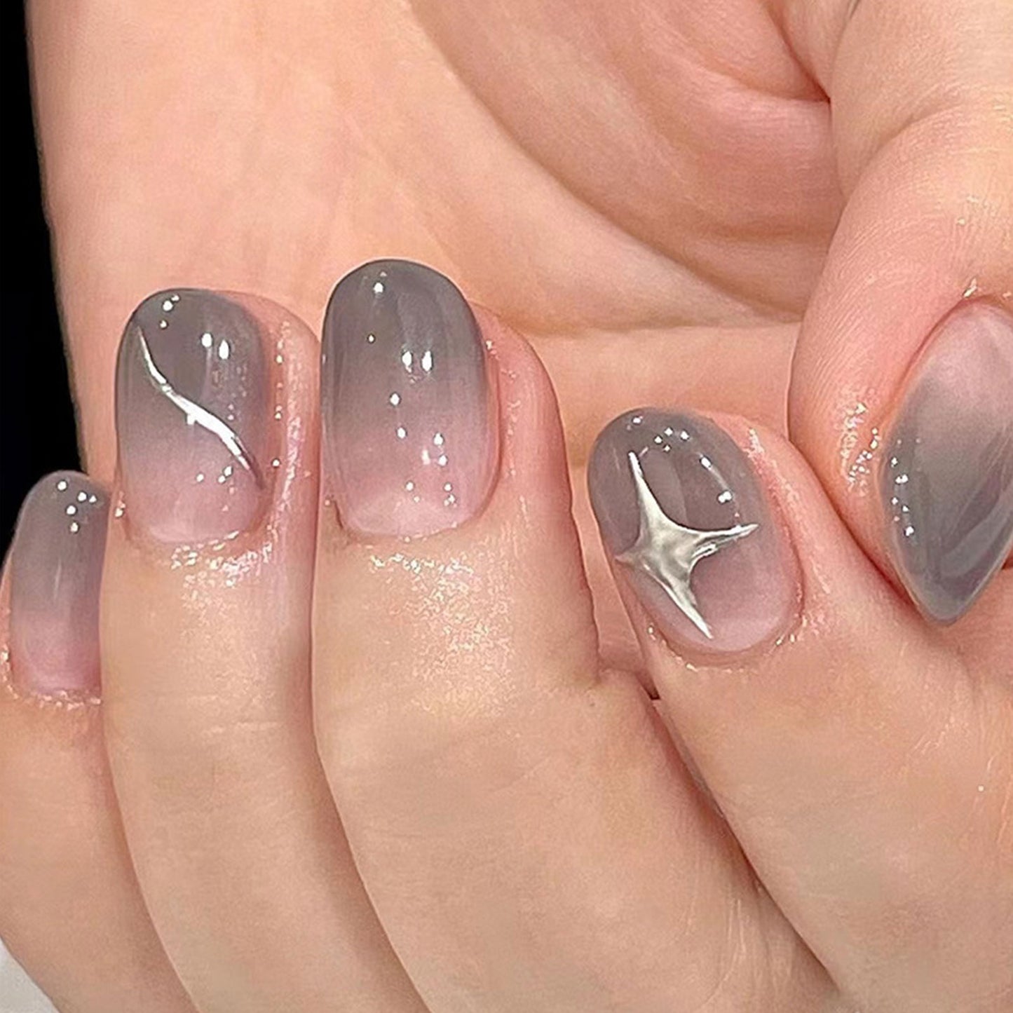 Cool Fashion Style False Nails - Orchid Unique