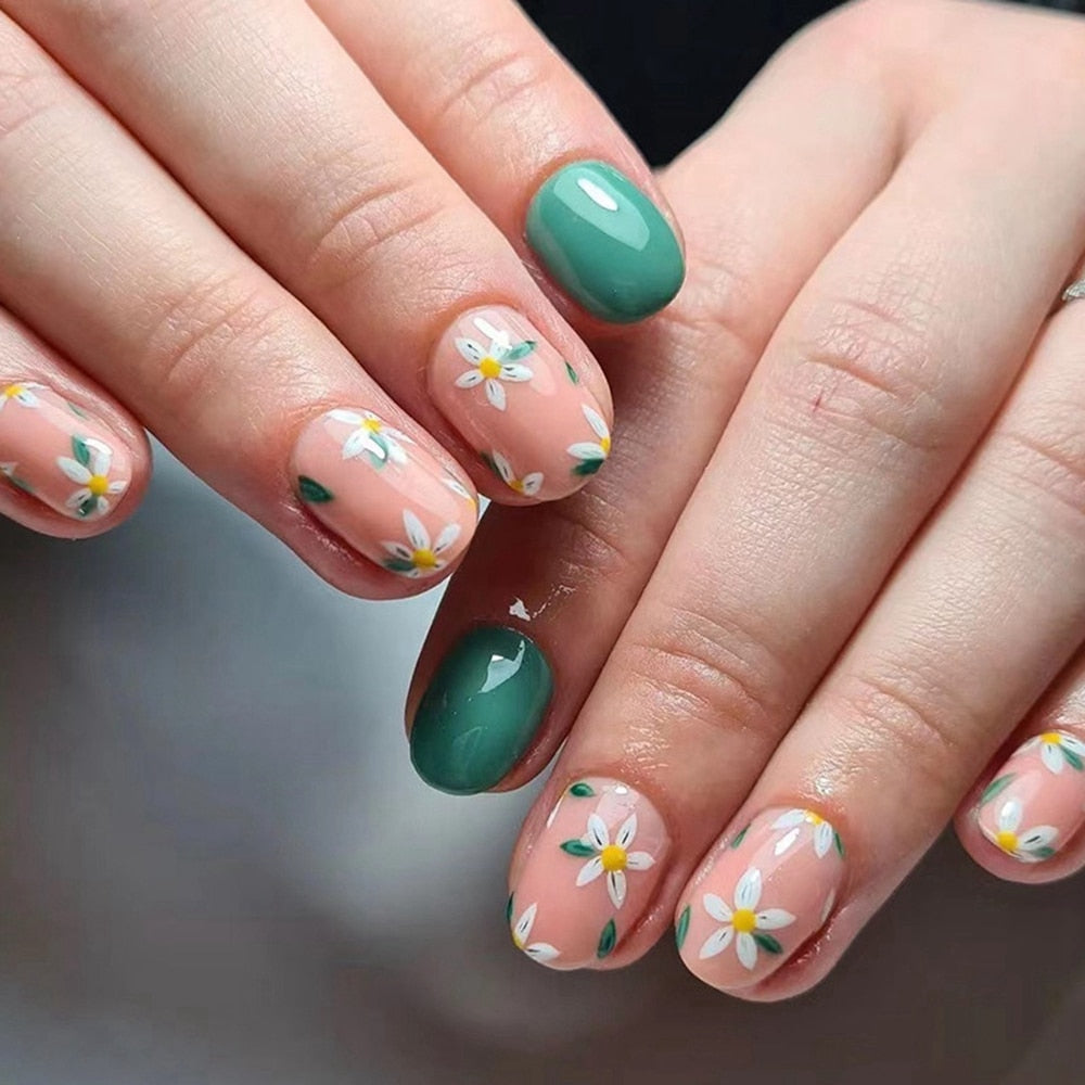 Short Round/Square Head False Nails - Orchid Unique