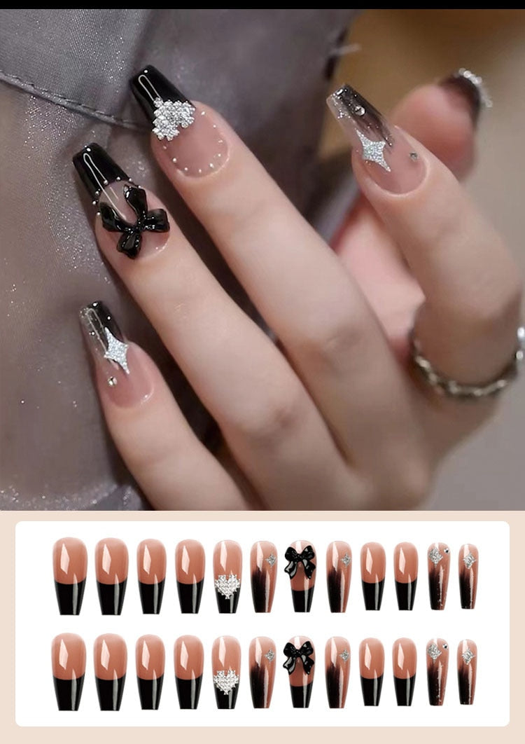 Jelly Press on Fake Nails - Orchid Unique