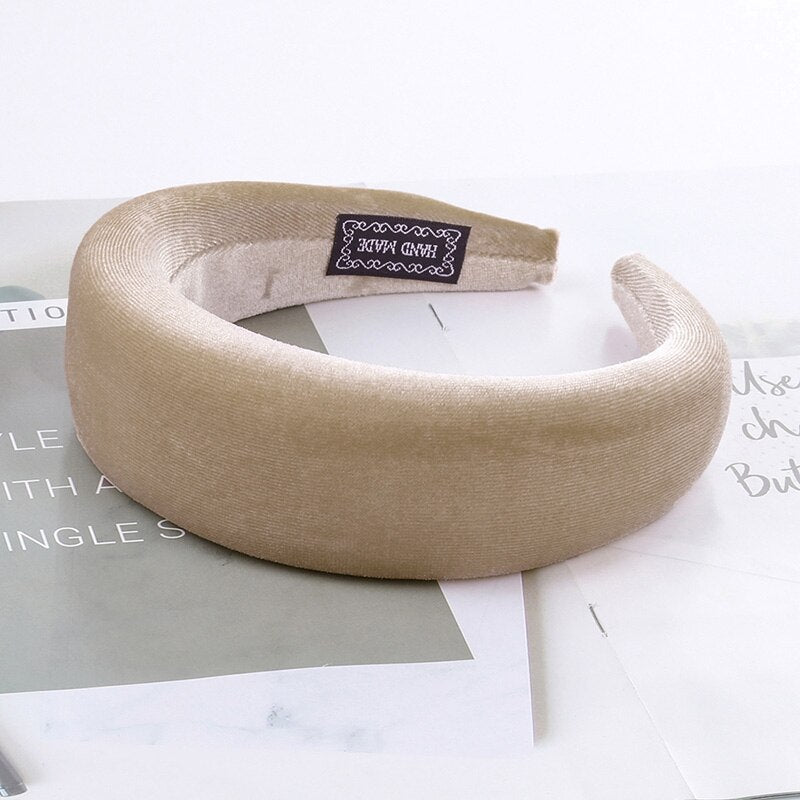 Haimeikang Solid Color Velvet Headband Hair Bands Winter New Sponge Hair Hoop Bezel Headbands For Women Fashion Hair Accessories - Orchid Unique