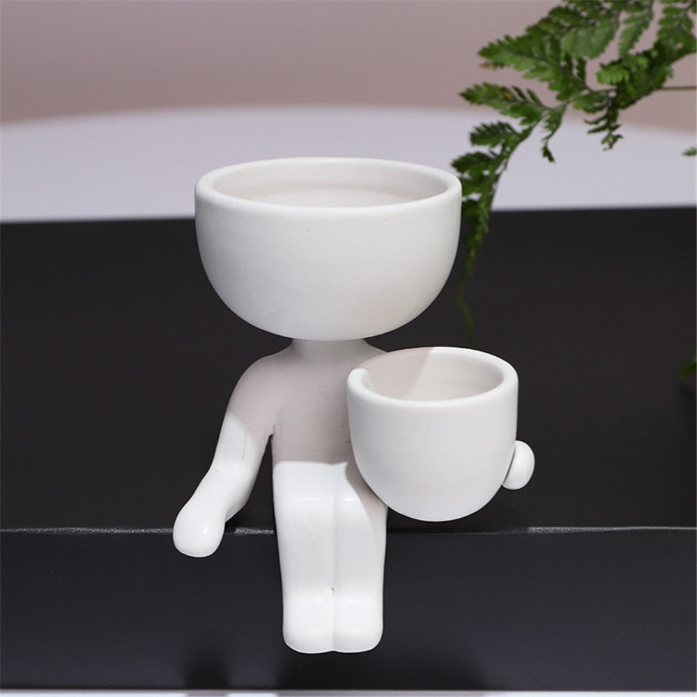 Creative Humanoid Ceramic  Vase - Orchid Unique