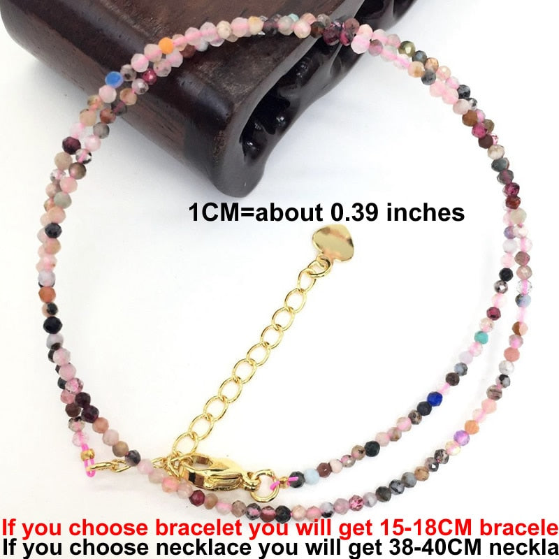 Faceted Gemstones beads Bracelet - Orchid Unique