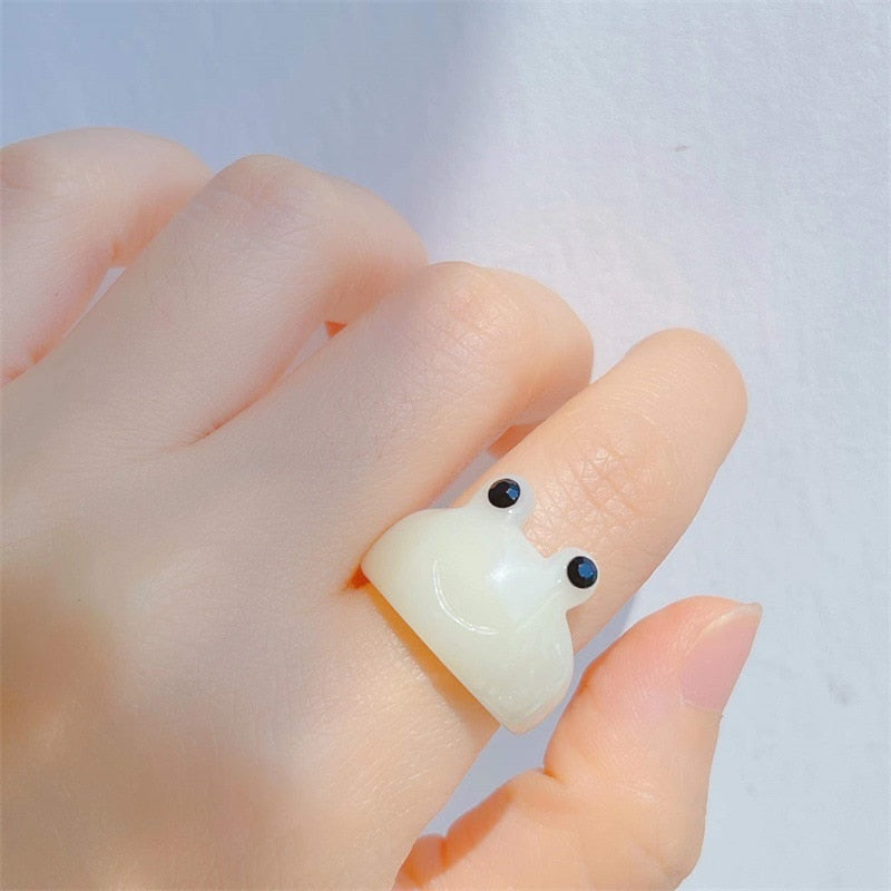 4Pcs/Set Colorful Sweet Acrylic Rings - Orchid Unique
