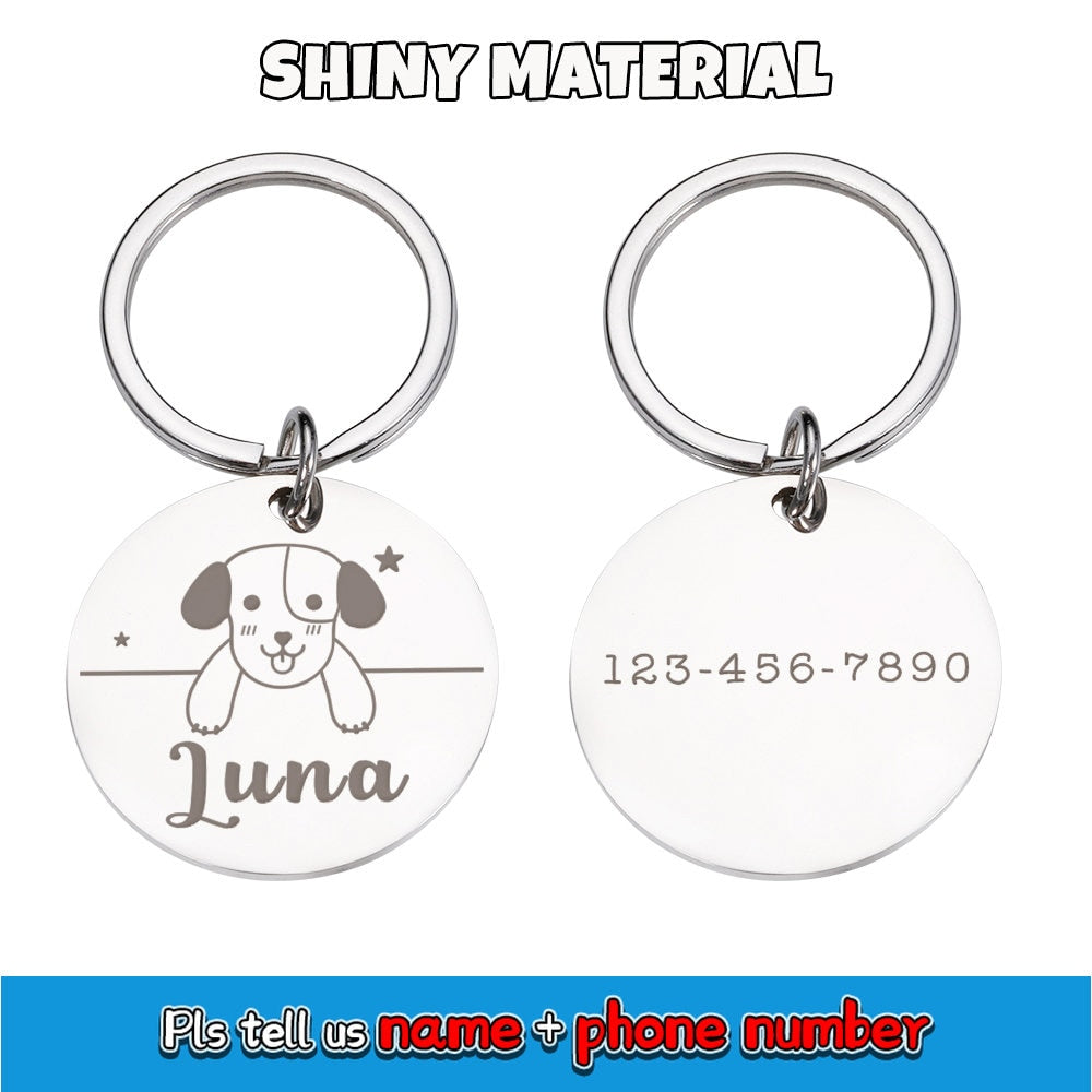 Personalized engraving pet tags - Orchid Unique