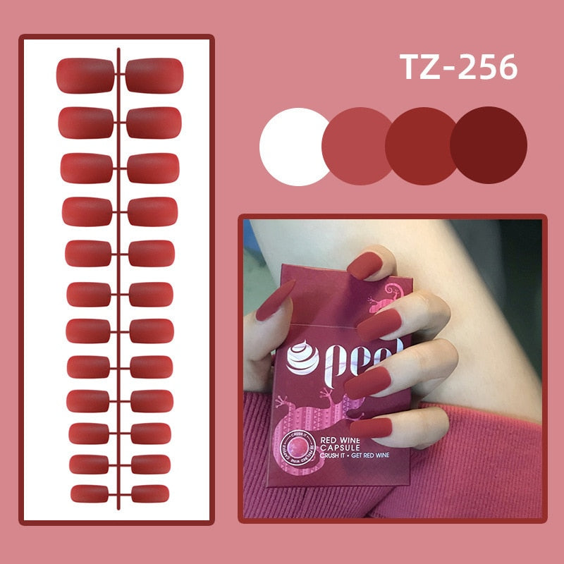 Matte False Nails Glue Square Head - Orchid Unique