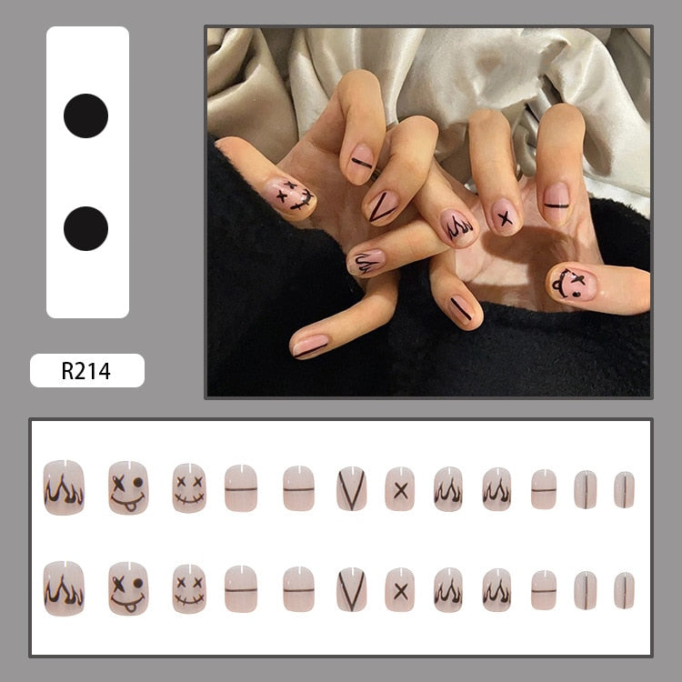 Cute Childlike Press on Nail Art - Orchid Unique