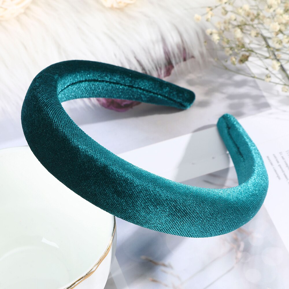 Haimeikang Solid Color Velvet Headband Hair Bands Winter New Sponge Hair Hoop Bezel Headbands For Women Fashion Hair Accessories - Orchid Unique