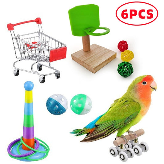 Combination Parrot Bird Toys - Orchid Unique