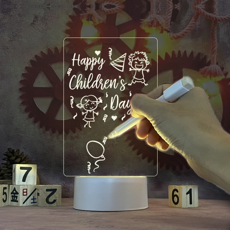 USB Led Night Light Message Board - Orchid Unique