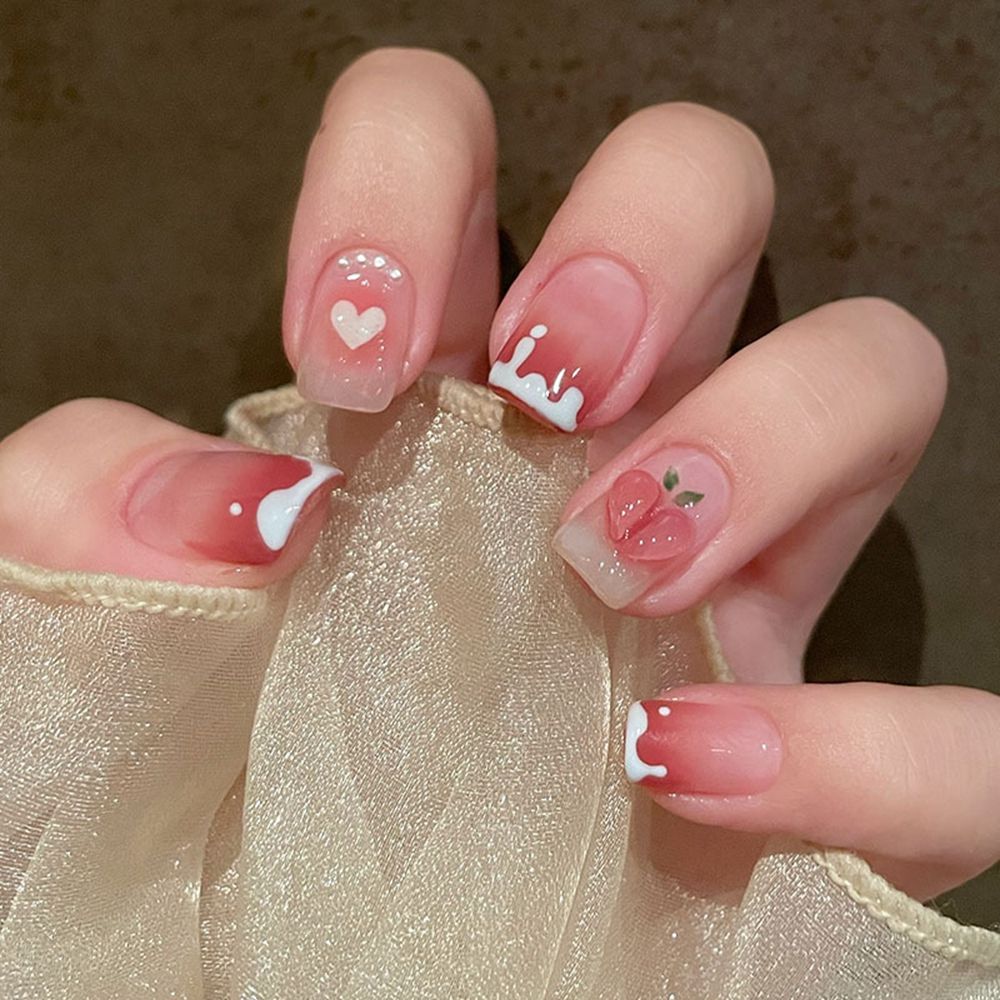 Sweet Short Round/Square Head False Nail Art - Orchid Unique