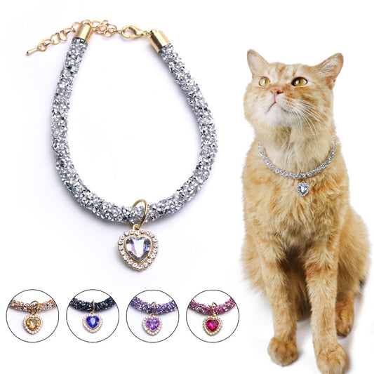Luxury Crystal Cat Collar - Orchid Unique
