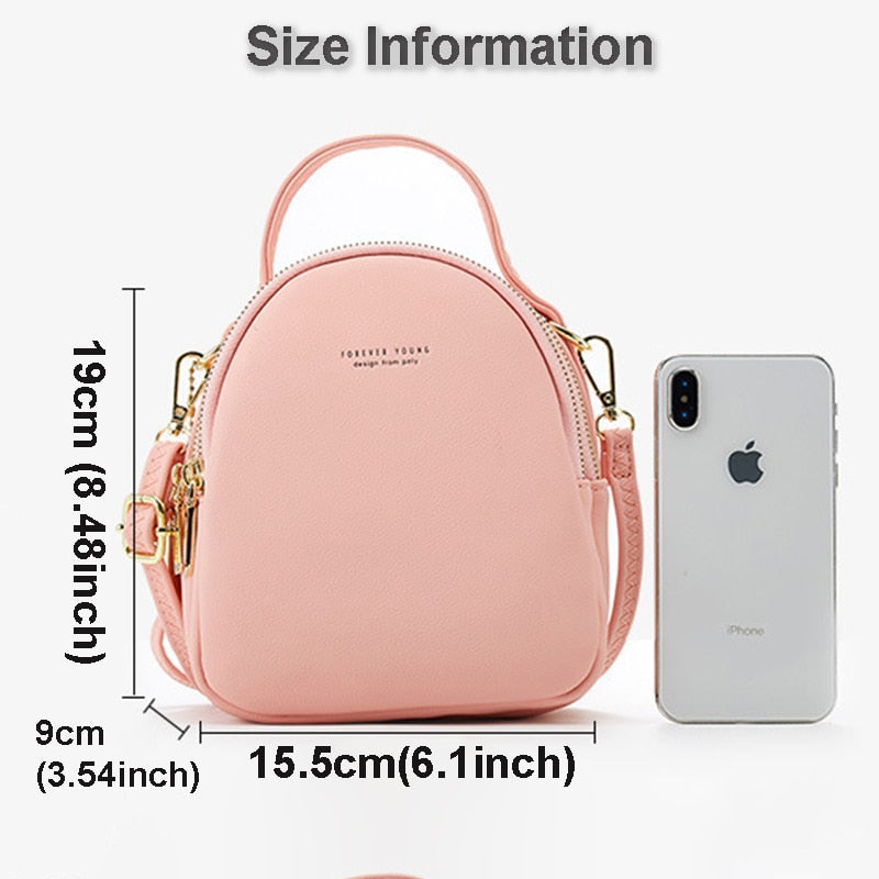 Leather Mini Backpack Purse - Orchid Unique