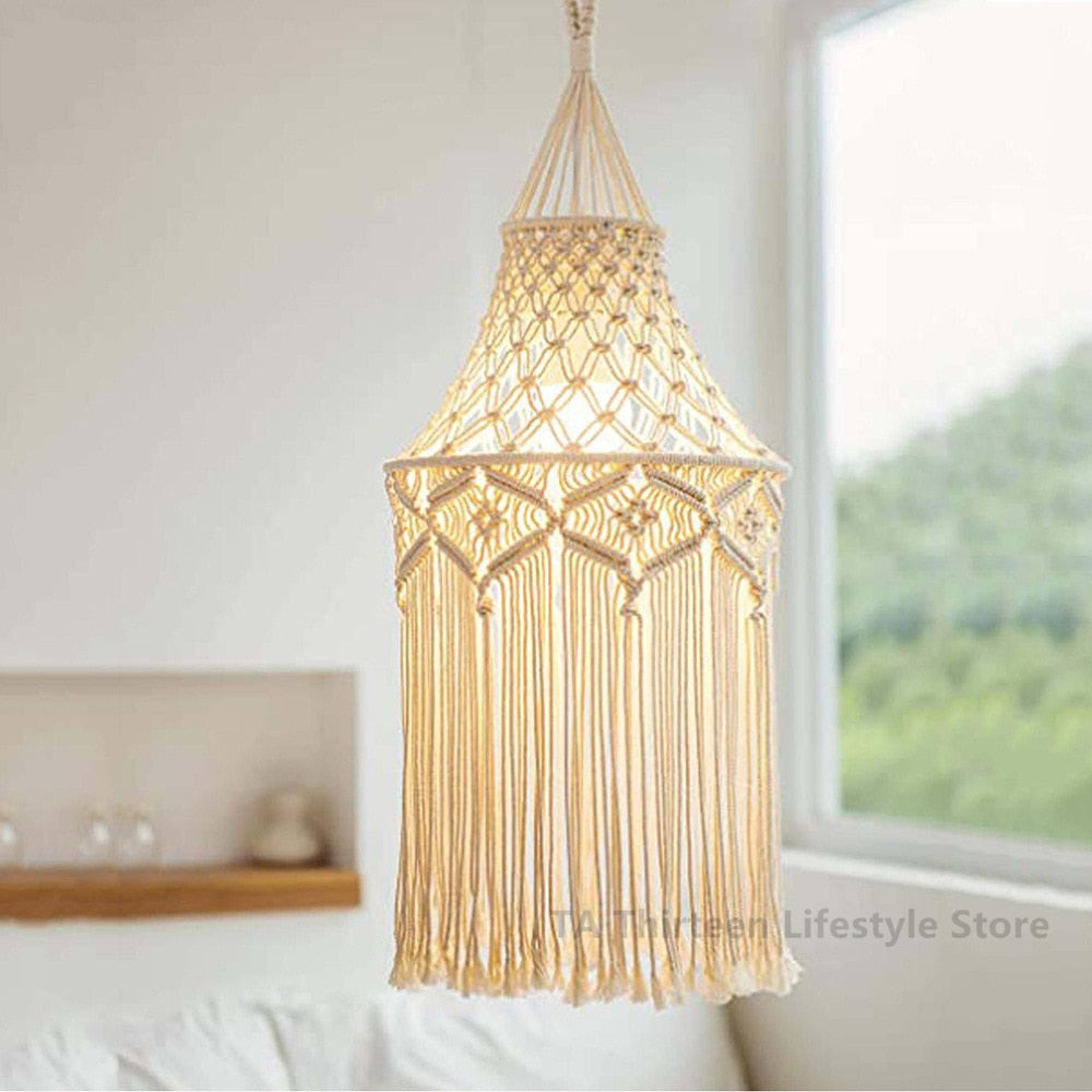 BOHO-Macrame Light Shade Chandeliers - Orchid Unique