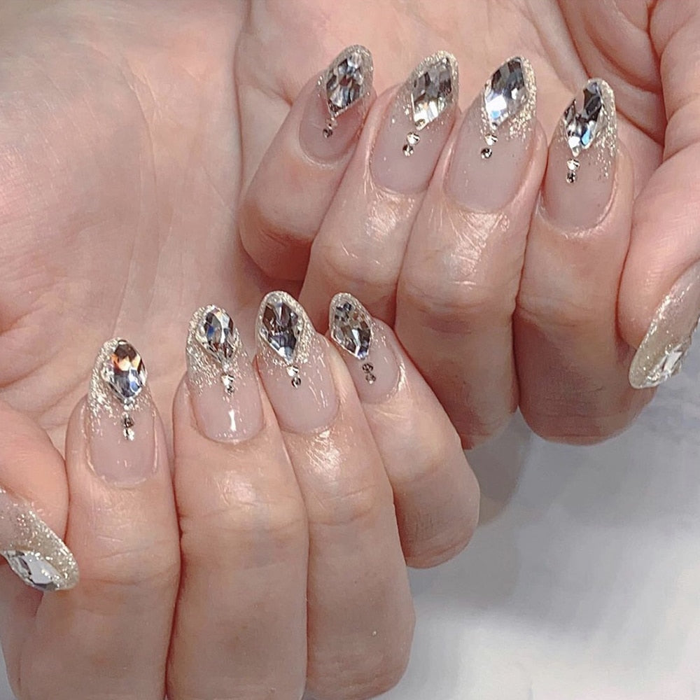 Short Fake Nails With Glue - Orchid Unique