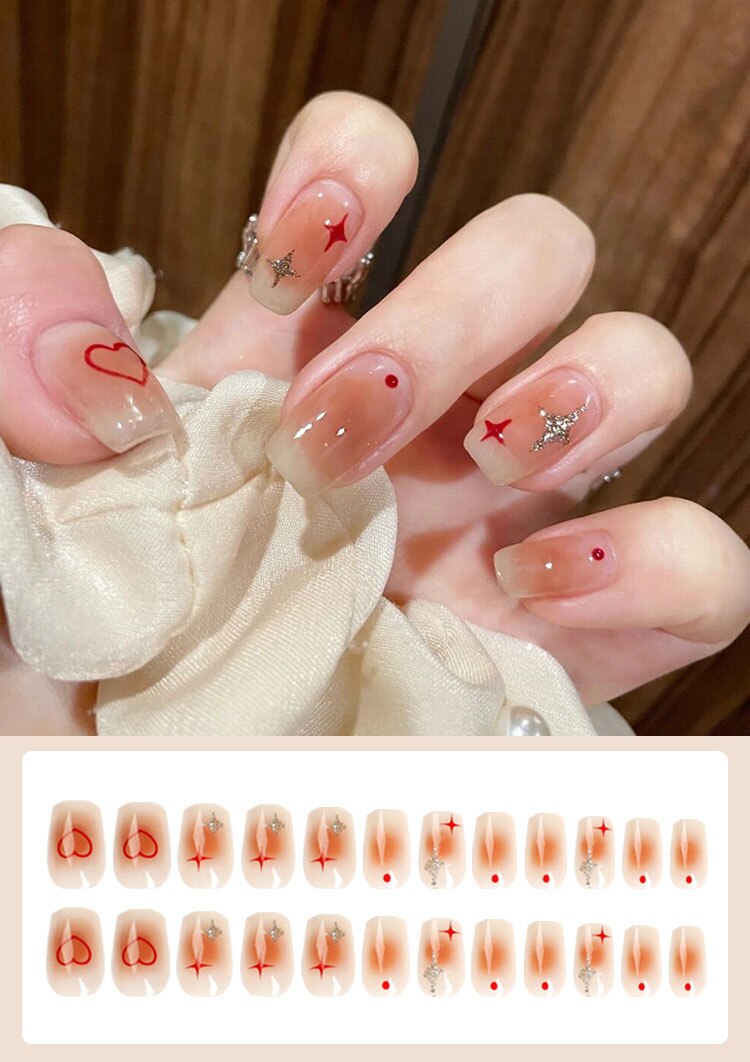 Jelly Press on Fake Nails - Orchid Unique