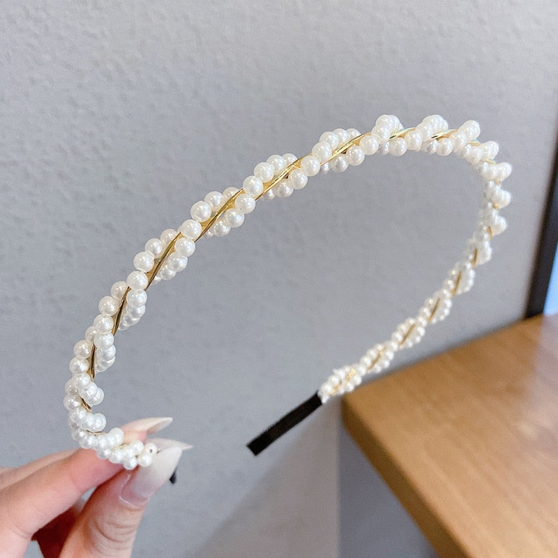 New Full Pearls Hair Bands - Orchid Unique