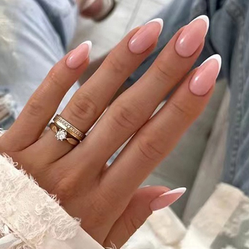 Almond Shape Fake Nails - Orchid Unique
