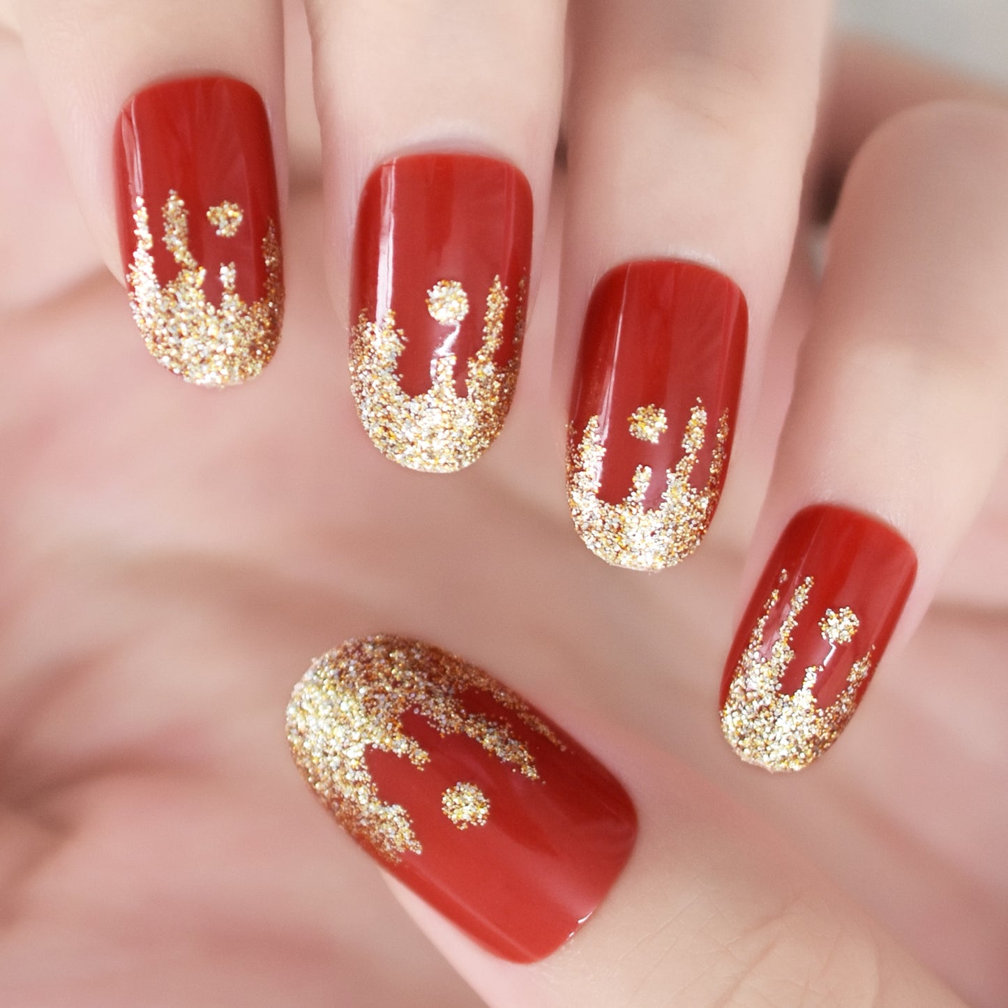 Round Fake Nail Tips - Orchid Unique