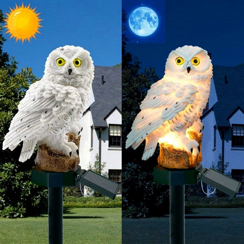 Garden Lights Owl Solar Lamp - Orchid Unique