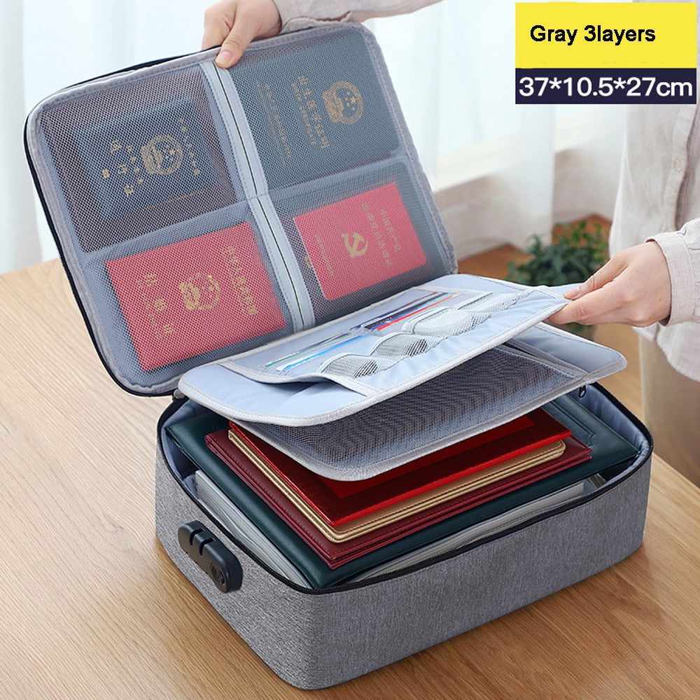Multi-Layer Document Storage Bag - Orchid Unique