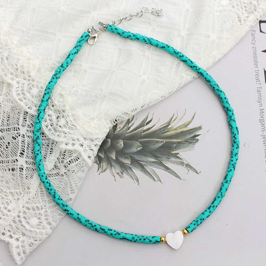 Natural Shell Beads Necklace - Orchid Unique