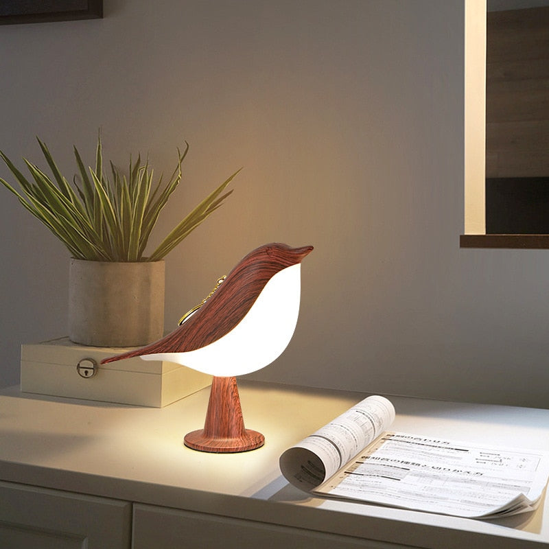 Wooden Bird Night Lights - Orchid Unique