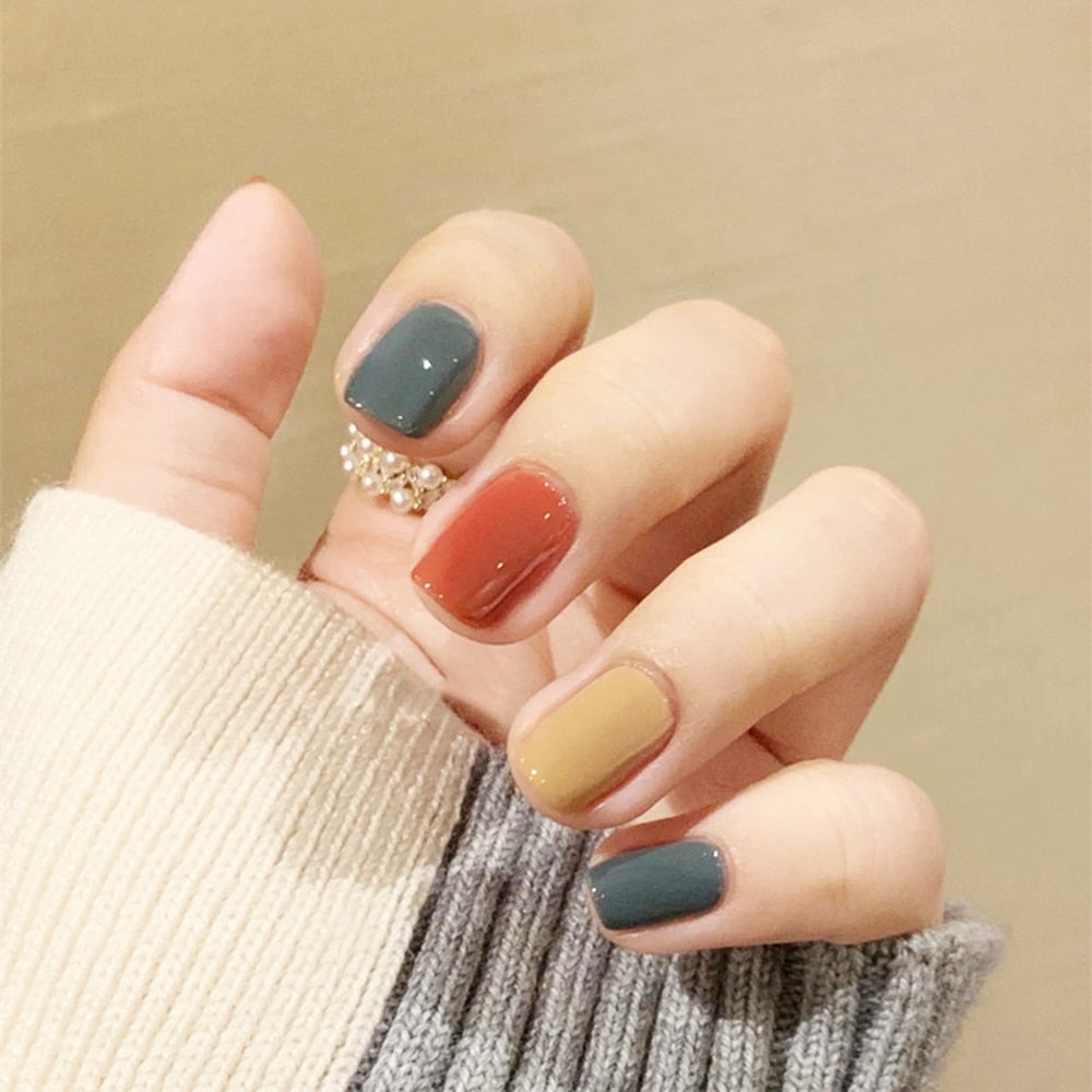 Light Color Solid Fake Nails - Orchid Unique
