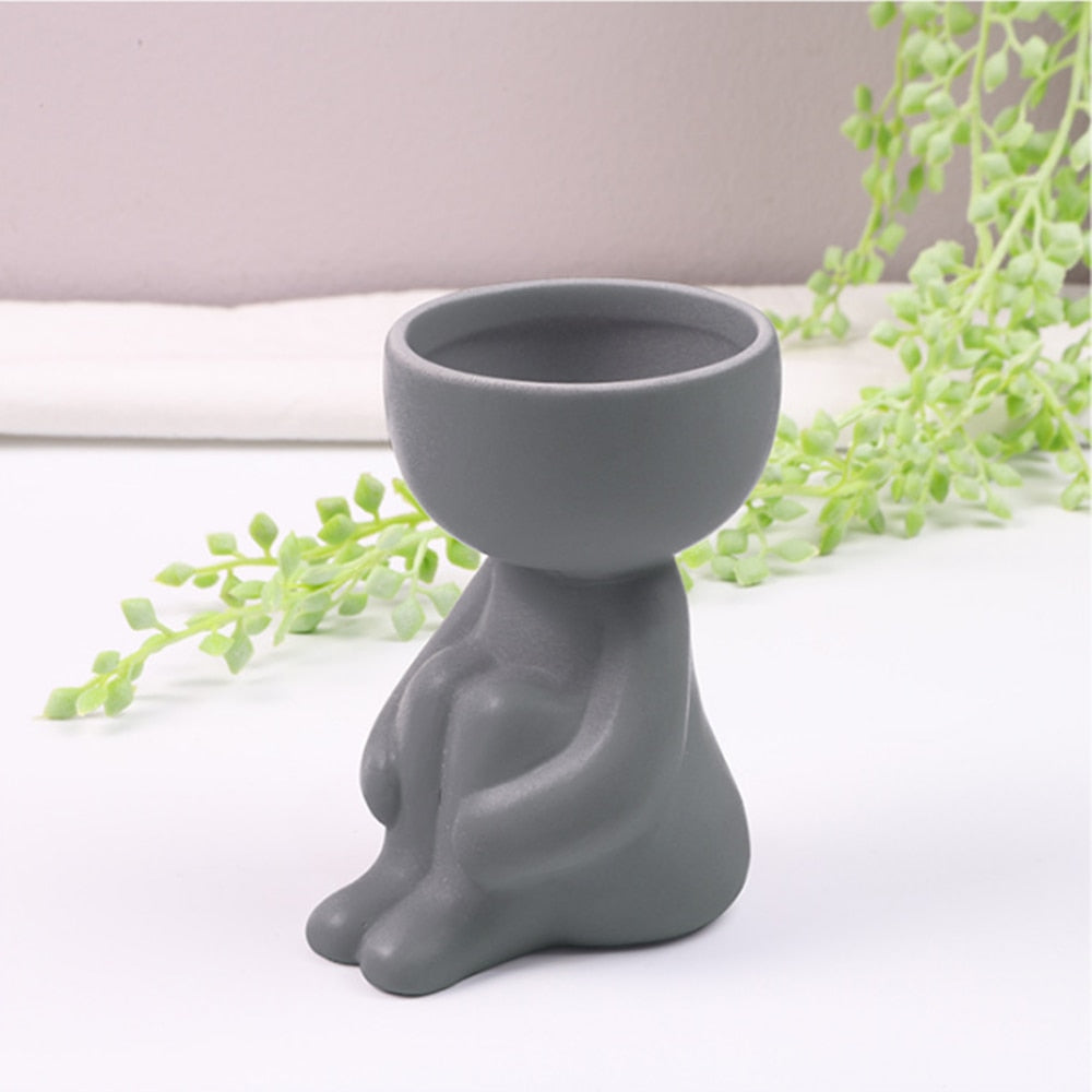 Creative Humanoid Ceramic  Vase - Orchid Unique