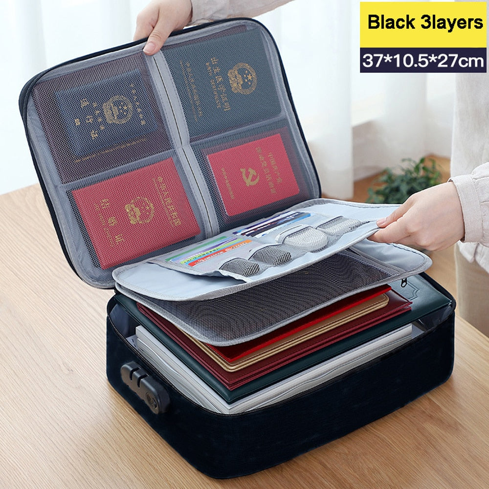 Multi-Layer Document Storage Bag - Orchid Unique