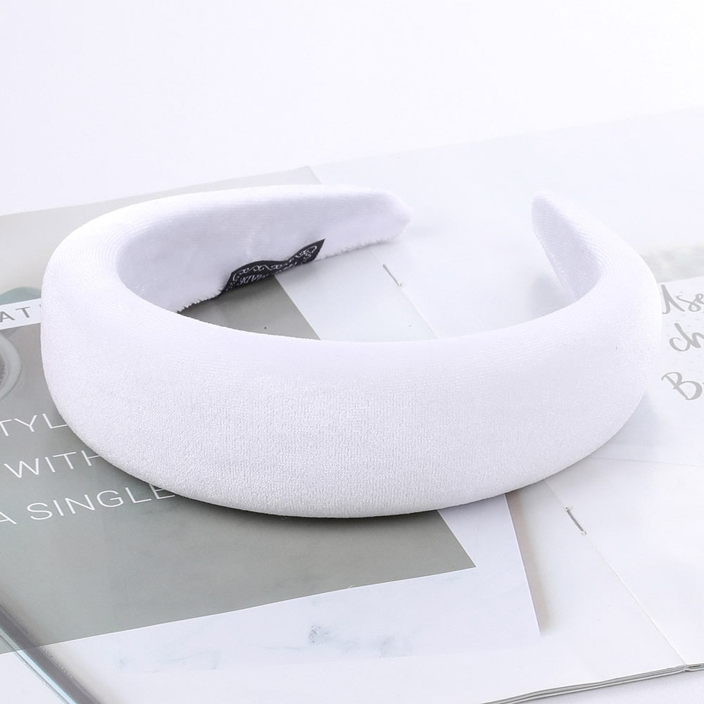 Haimeikang Solid Color Velvet Headband Hair Bands Winter New Sponge Hair Hoop Bezel Headbands For Women Fashion Hair Accessories - Orchid Unique