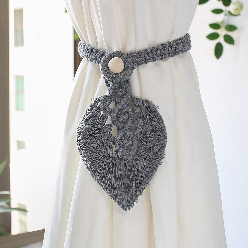 Macrame Room Curtain Tieback Rope - Orchid Unique