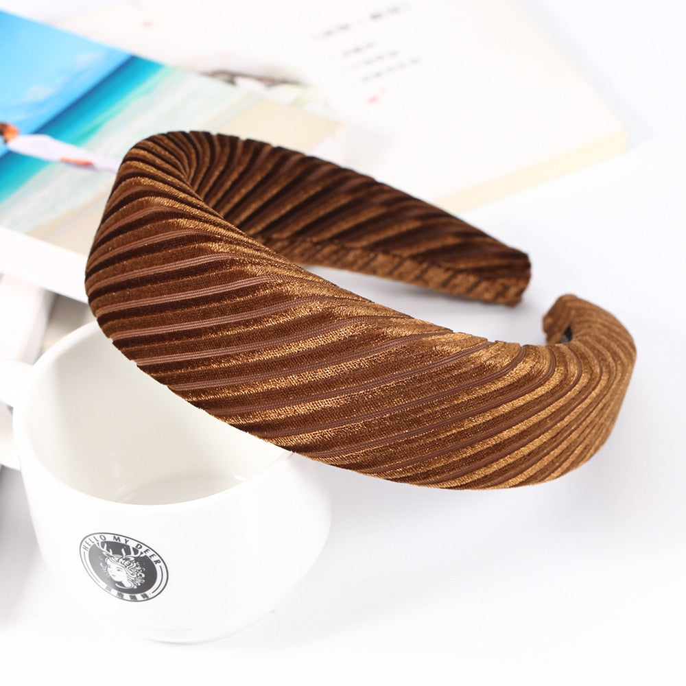 Haimeikang Solid Color Velvet Headband Hair Bands Winter New Sponge Hair Hoop Bezel Headbands For Women Fashion Hair Accessories - Orchid Unique