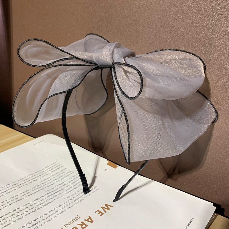 Big Bow Floral Shining Hair Band - Orchid Unique