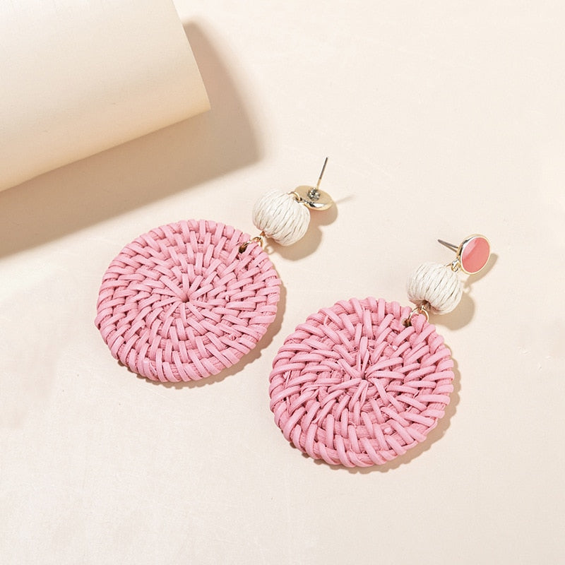 Fashion Handmade Tassel Pendant Earrings - Orchid Unique