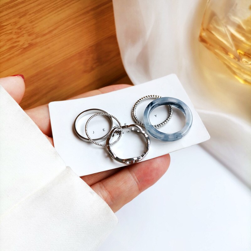 3pcs/set Acrylic Ring Set - Orchid Unique