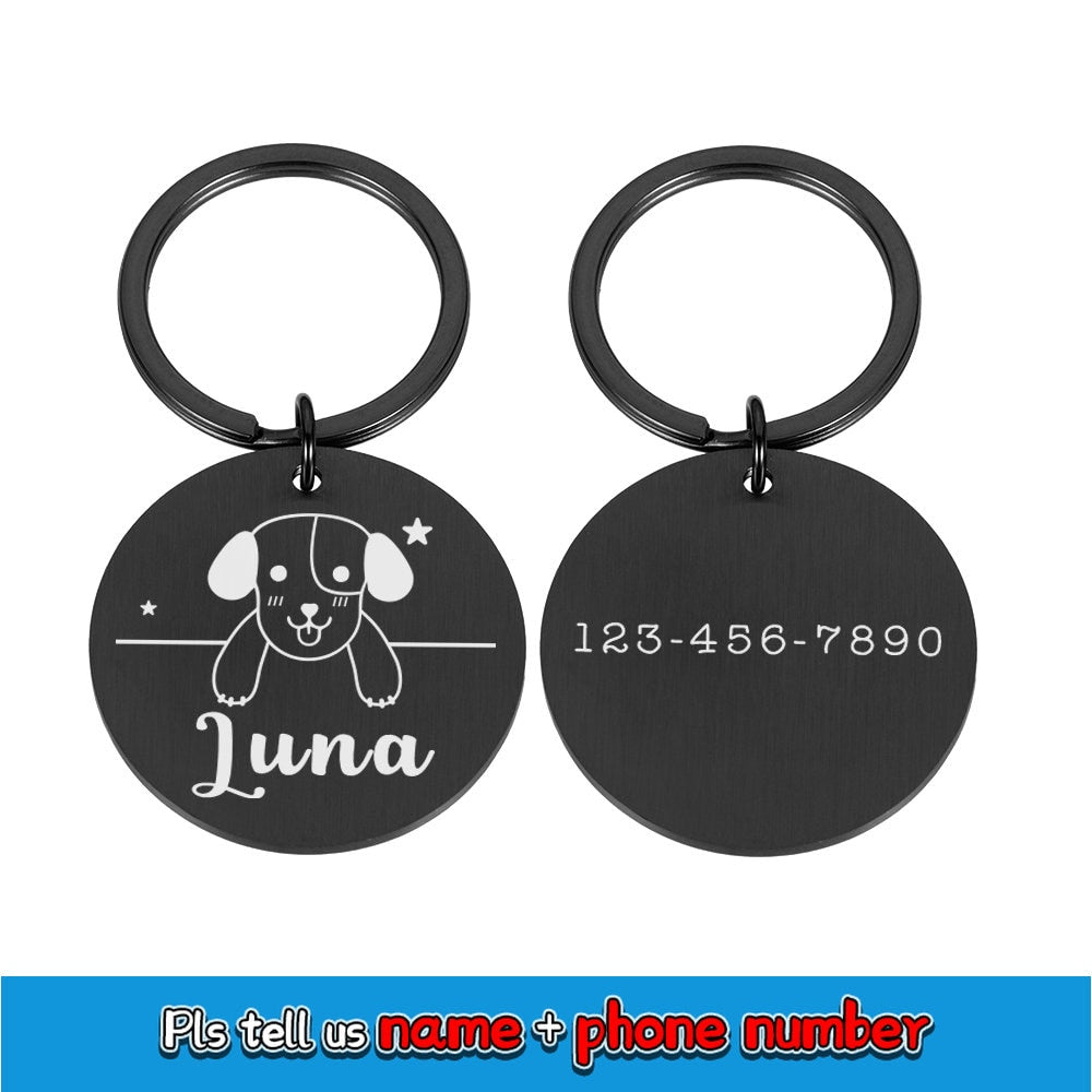 Personalized engraving pet tags - Orchid Unique
