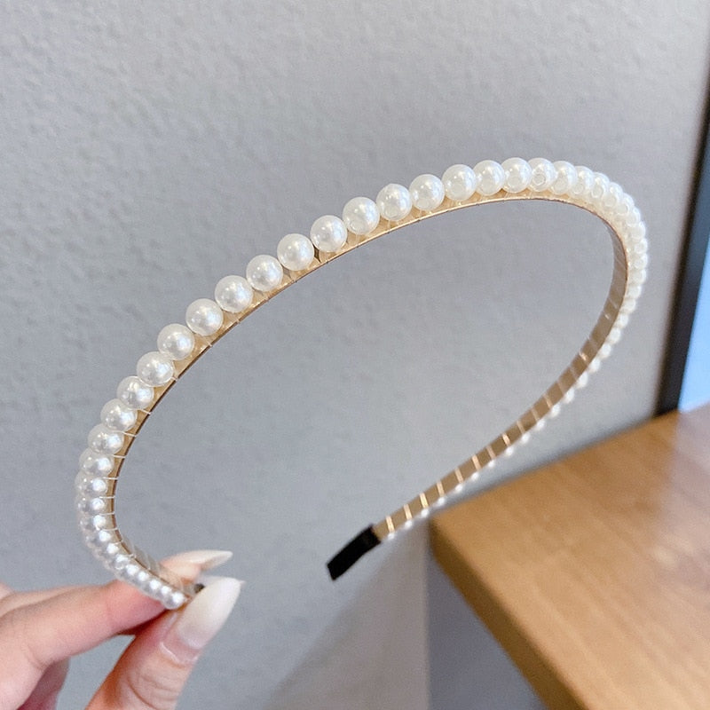 New Full Pearls Hair Bands - Orchid Unique
