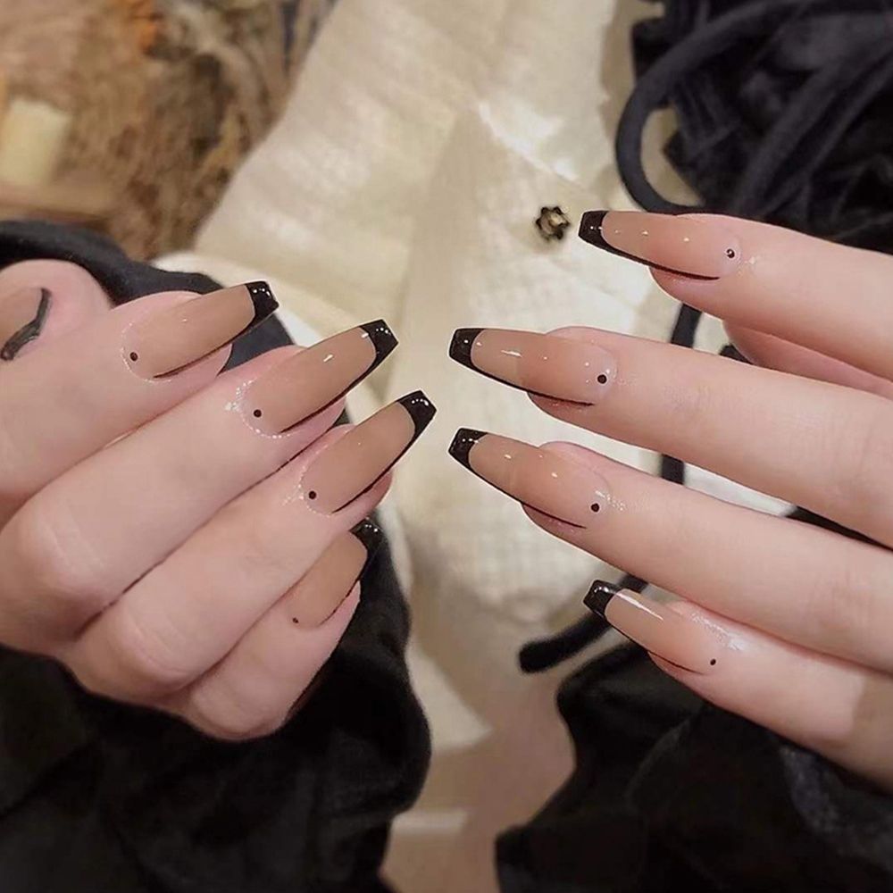 Ballet French Coffin False Nails - Orchid Unique