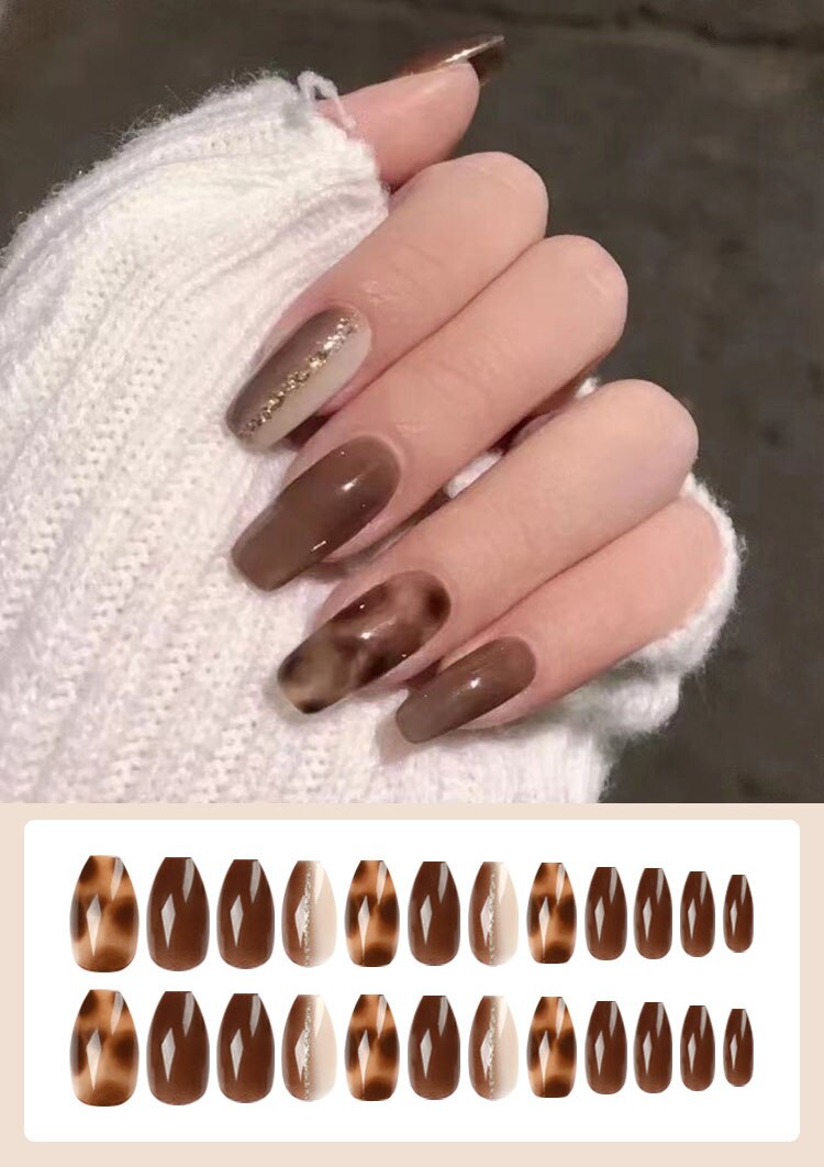 Jelly Press on Fake Nails - Orchid Unique