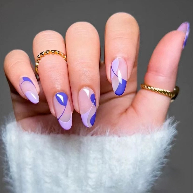 Full Cover False Nail Tips - Orchid Unique