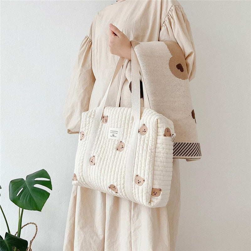 Newborn Baby Care Diaper and Storage Organizer Large Handbags - Orchid Unique