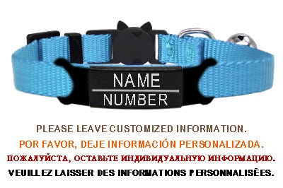 Personalized ID Tag Cat Collar Bell - Orchid Unique