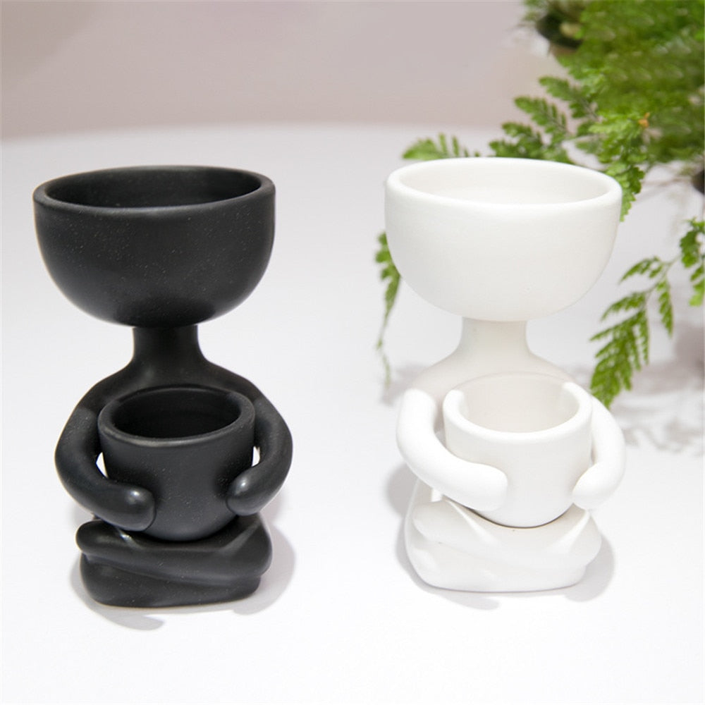 Creative Humanoid Ceramic  Vase - Orchid Unique