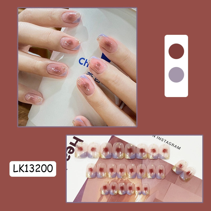 Cute Wearable Press On Nail Art - Orchid Unique